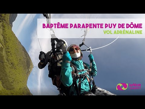 Baptême parapente Puy de Dôme - Vol Adrénaline | Freedom Parapente