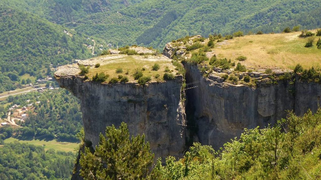 vue de la sortie via ferrata de Florac