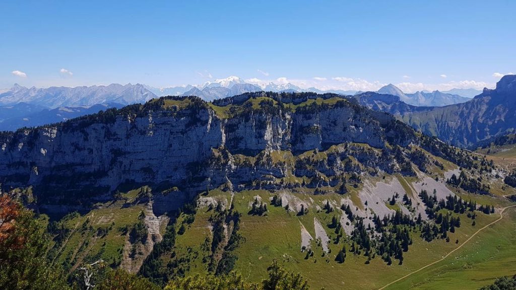 Le Mont Blanc vu des Dents de Lanfon