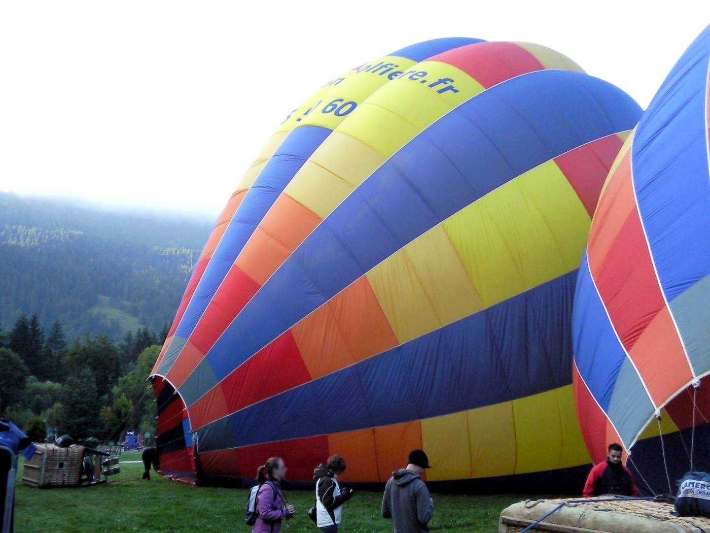 Montgolfière gonflage