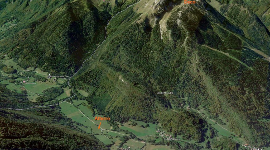 atterrissage parapente de la Sambuy - col de tamié