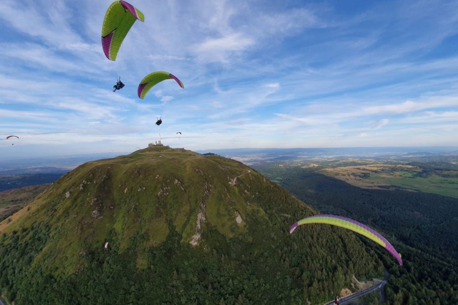 parapente au Puy de Dôme