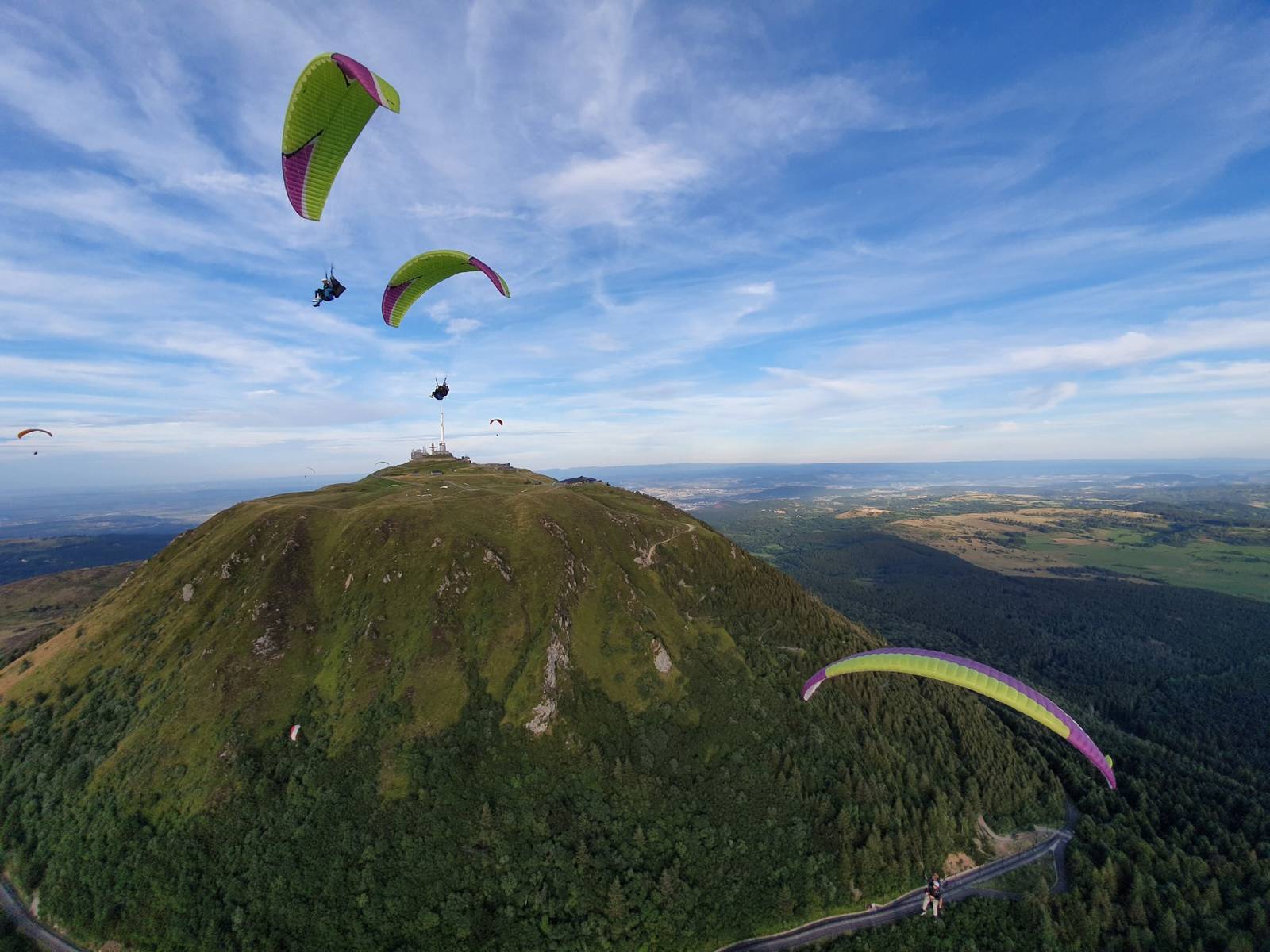 parapente au Puy de Dôme