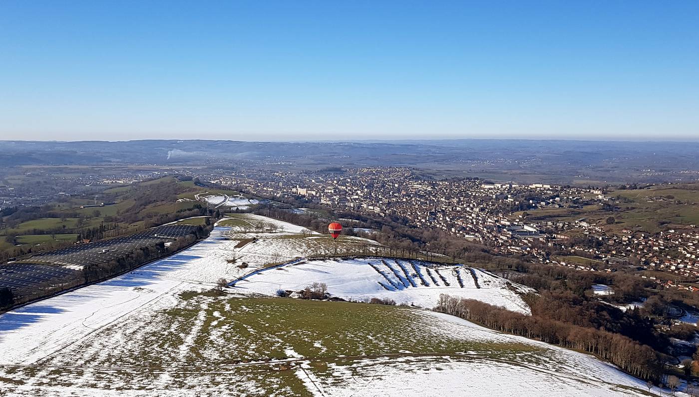 atterrissage montgolfière Aurillac