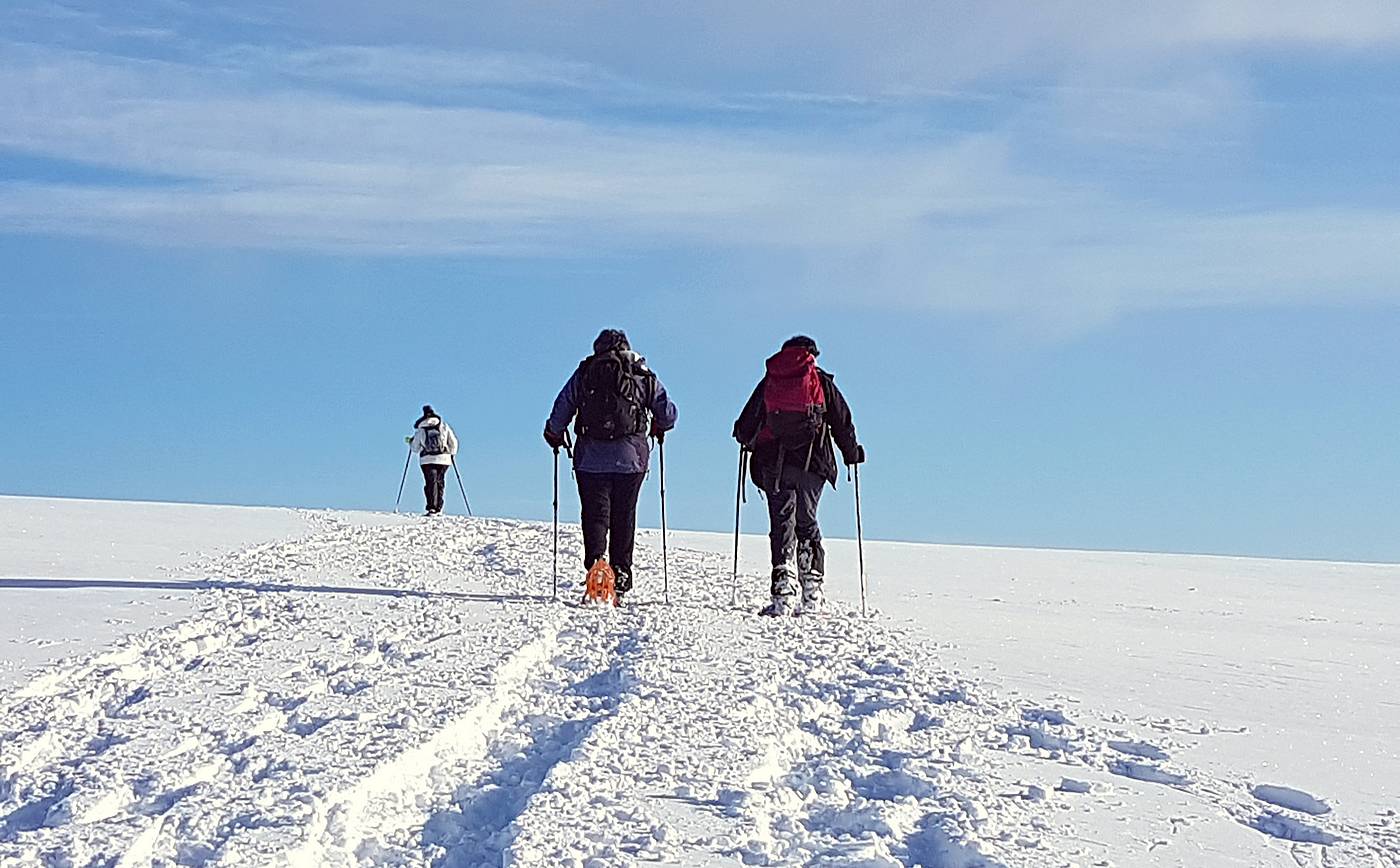 rando en raquettes à neige dans le Sancy