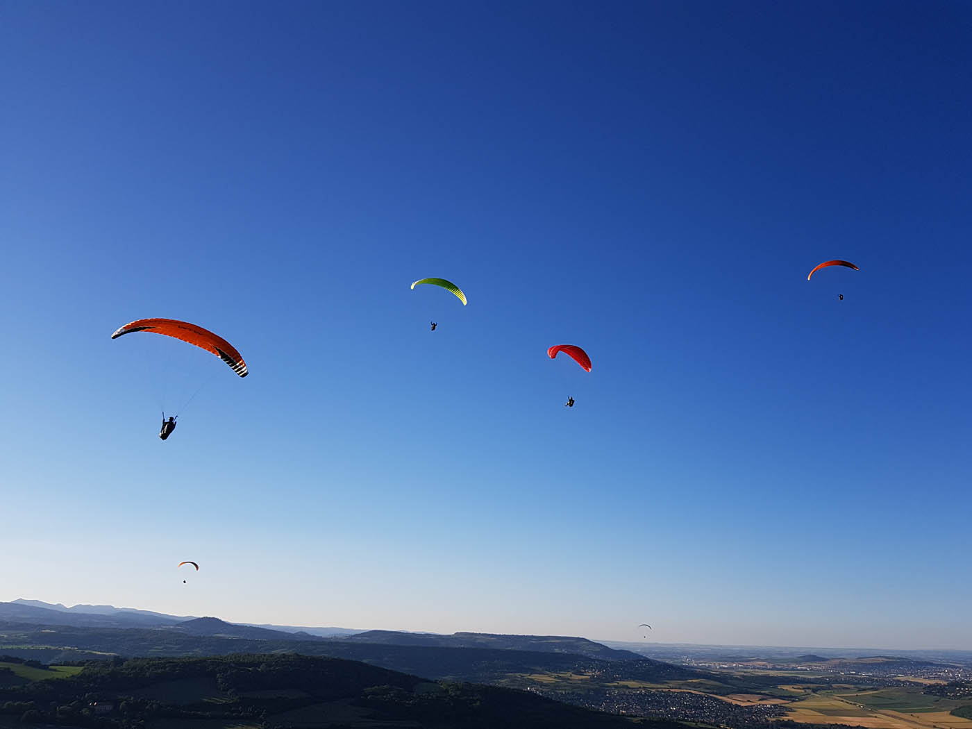 parapente en vol