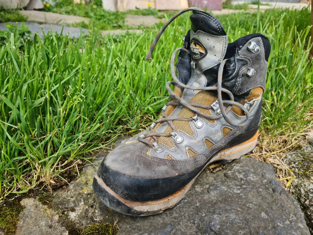 chaussure alpinisme après réparation