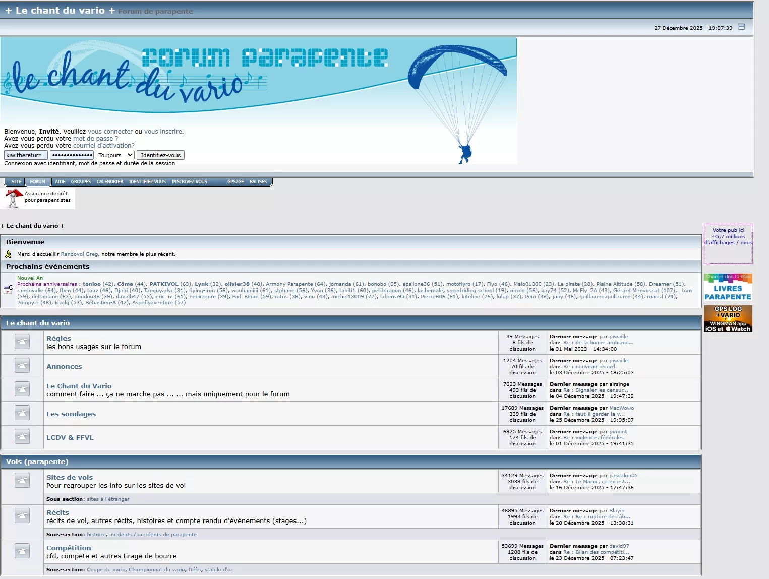 forum parapente le chant du vario