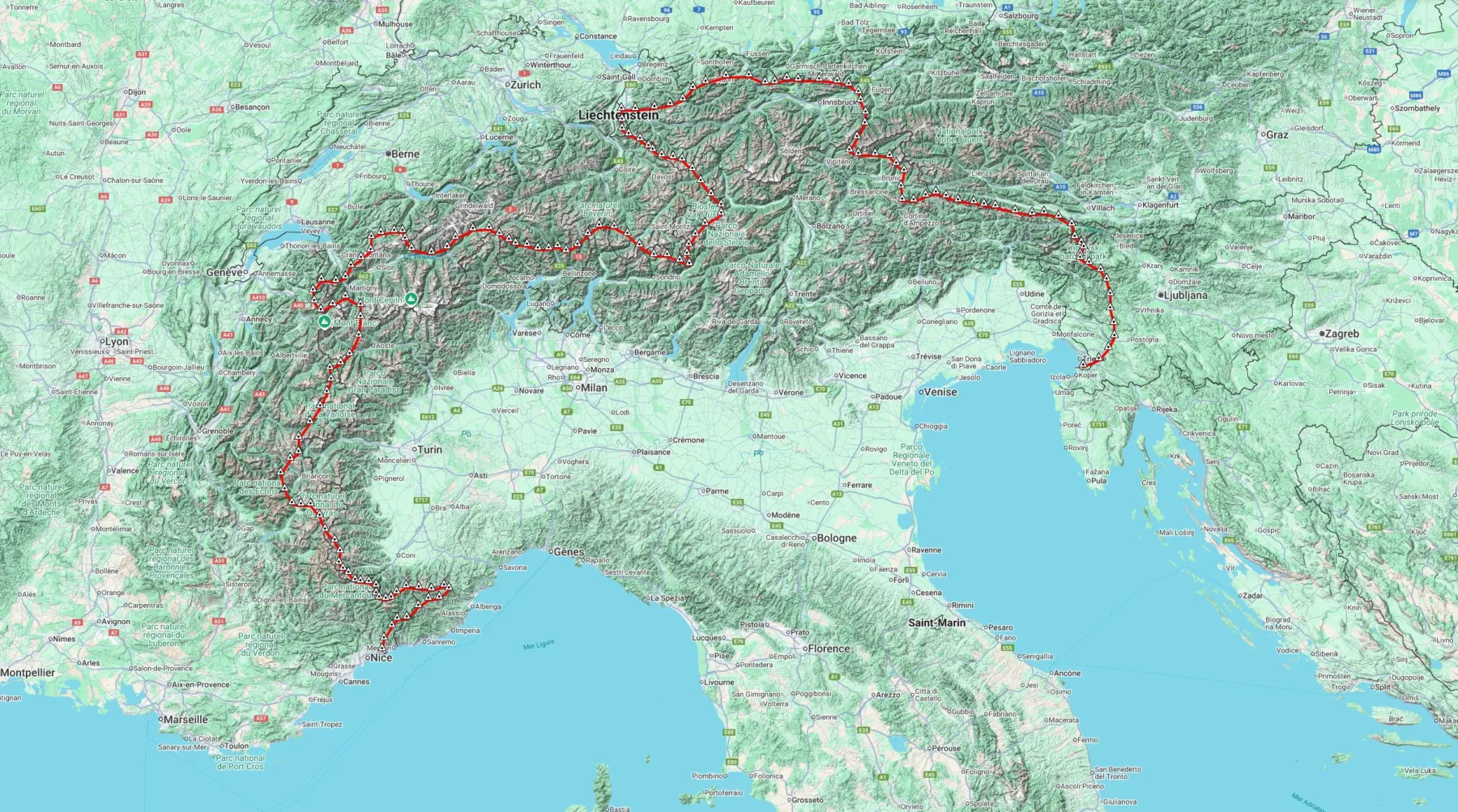 via alpina itinéraire rouge