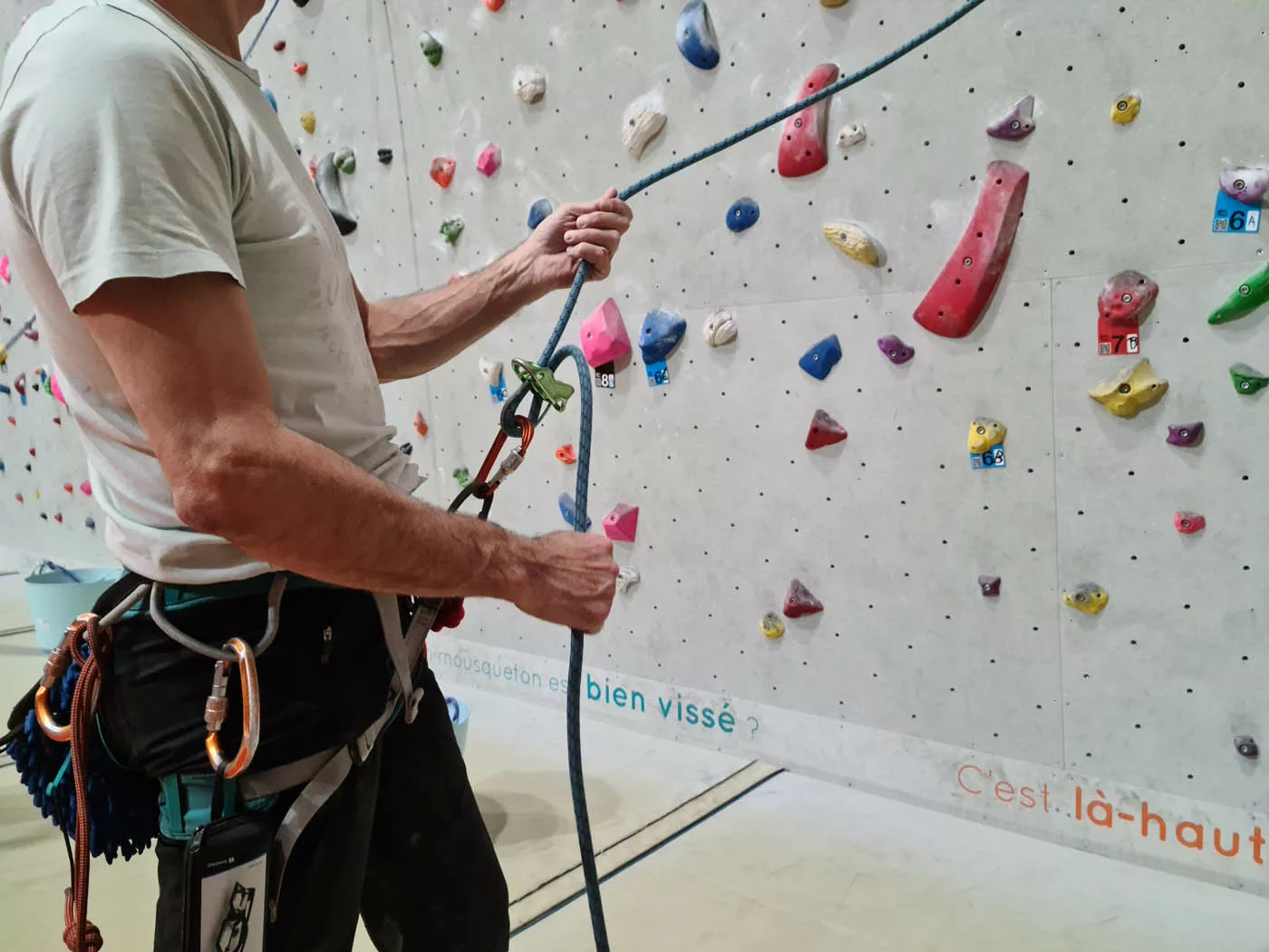 corde à simple salle escalade