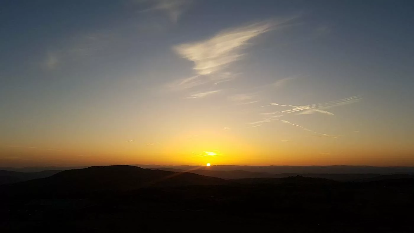 couché de soleil depuis le Puy de l'Ouire